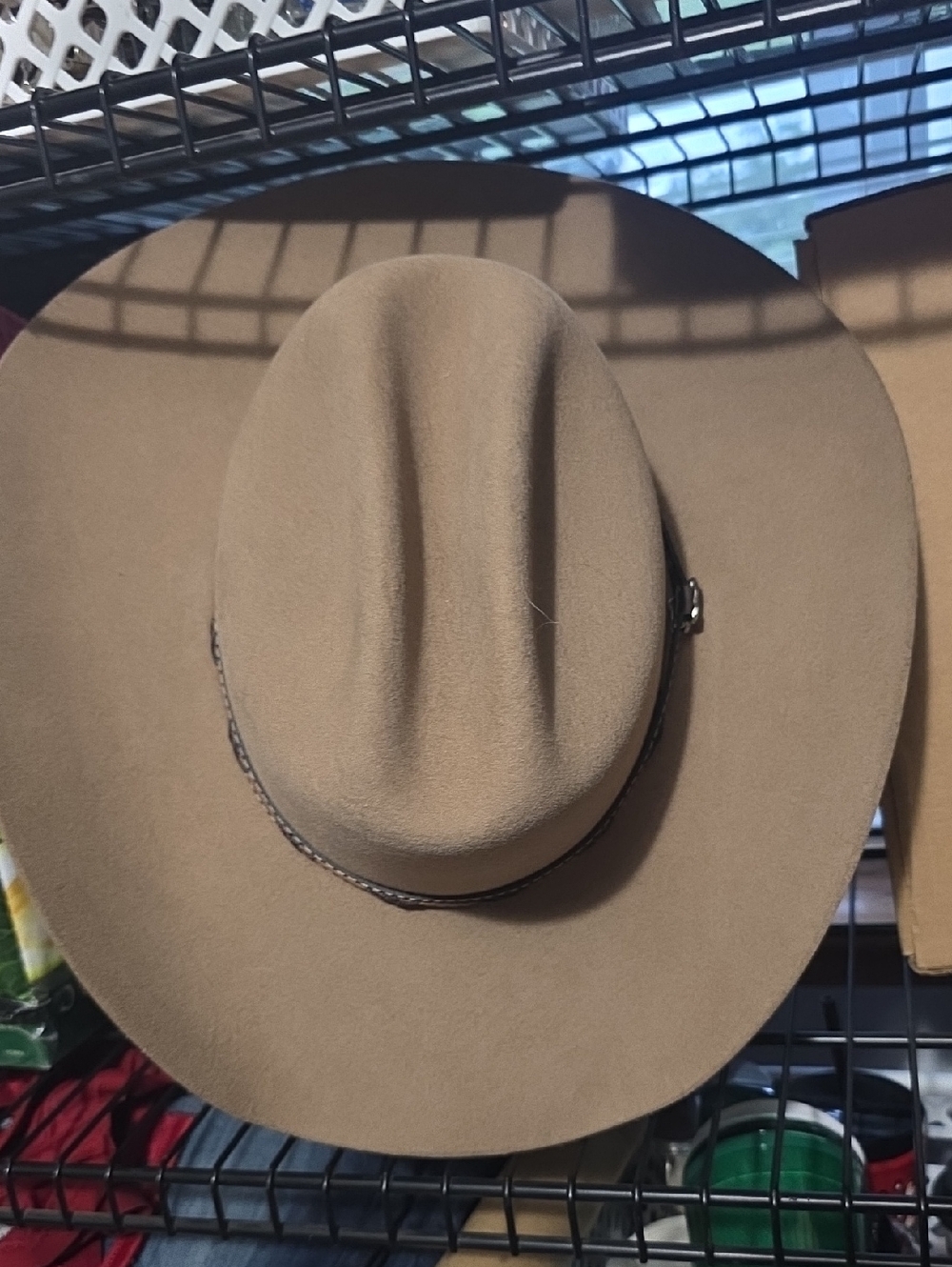 Justin Cowboy Tan Felt Western Hat with Braided Band